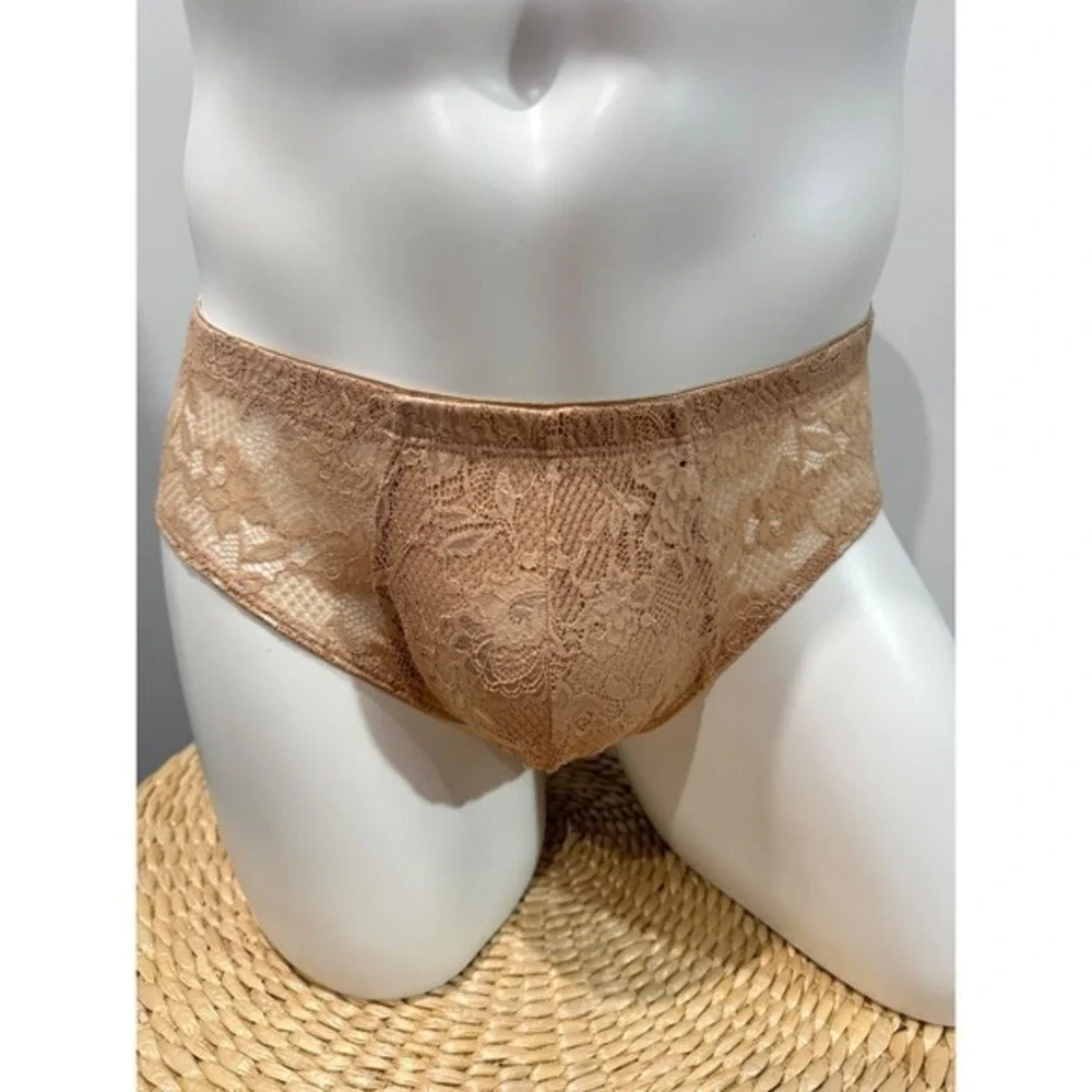 Cosabella Never Say Never Men's Comfort Micro Brief Lace Underwear Nude  M
